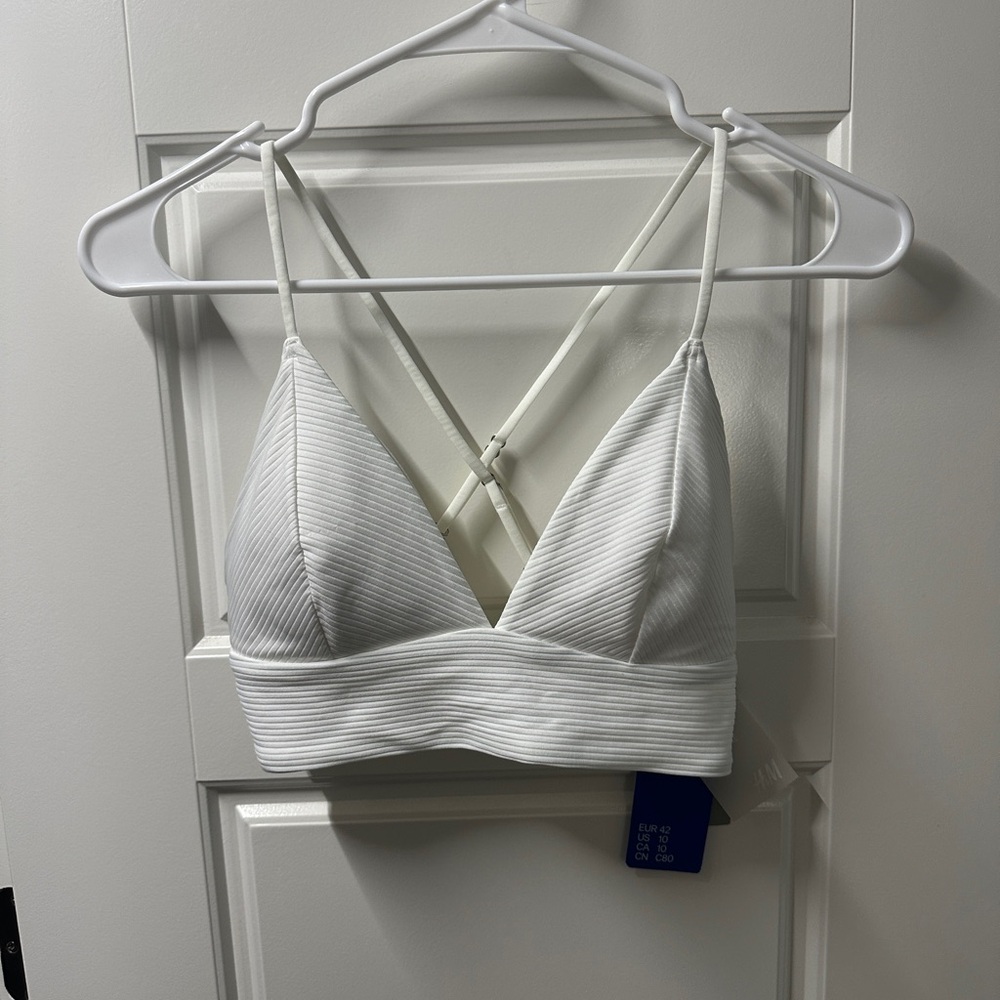NWT H&M white bikini top